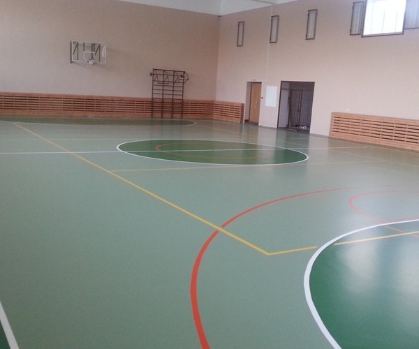 Полиуретановые бесшовные наливные полы на основе резиновых матов