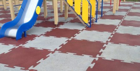 Модульное резиновое покрытие для детских площадок